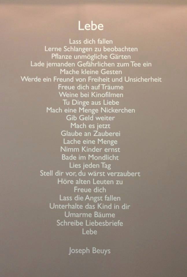 Beuys lebe joseph gedicht Zitate von