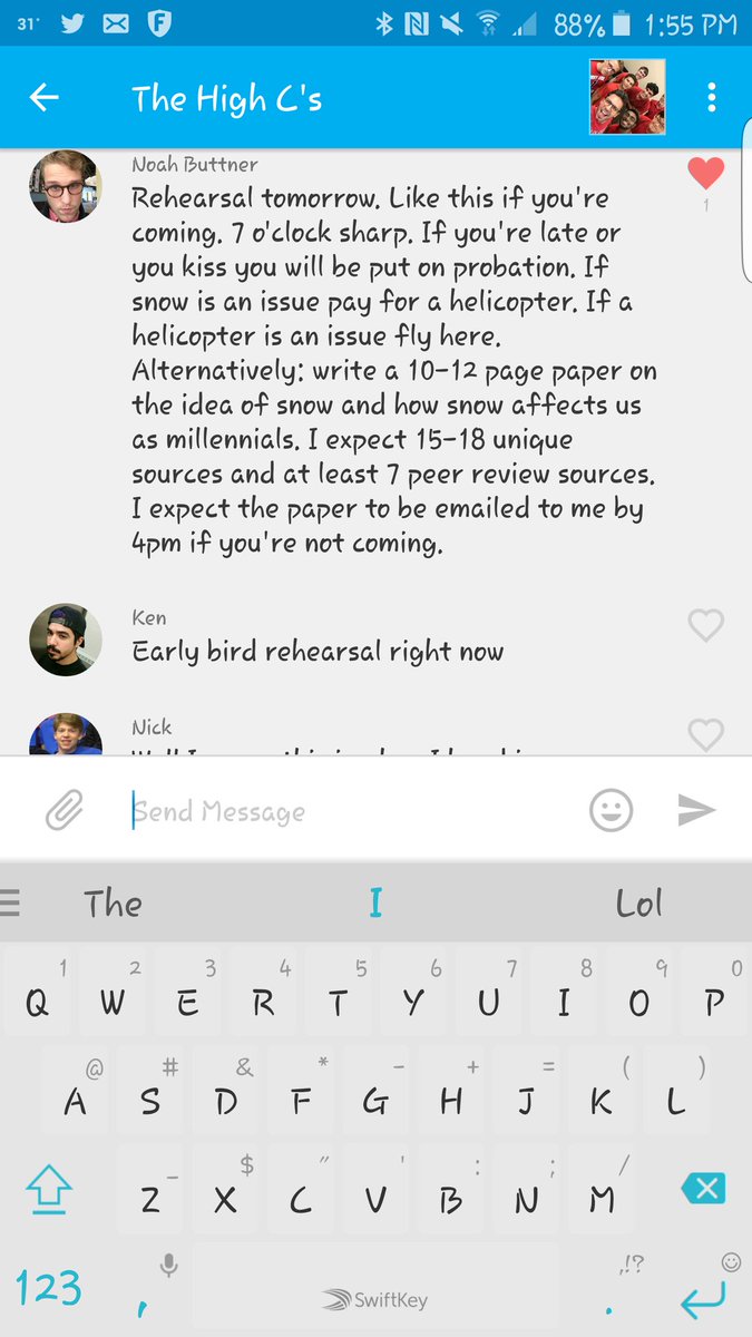 SBHighCs's tweet image. The Blizzard won't keep us down! #missnotkiss #StonyBrook #Seawolves #SBU #Rehearsal #abundanceofcaution