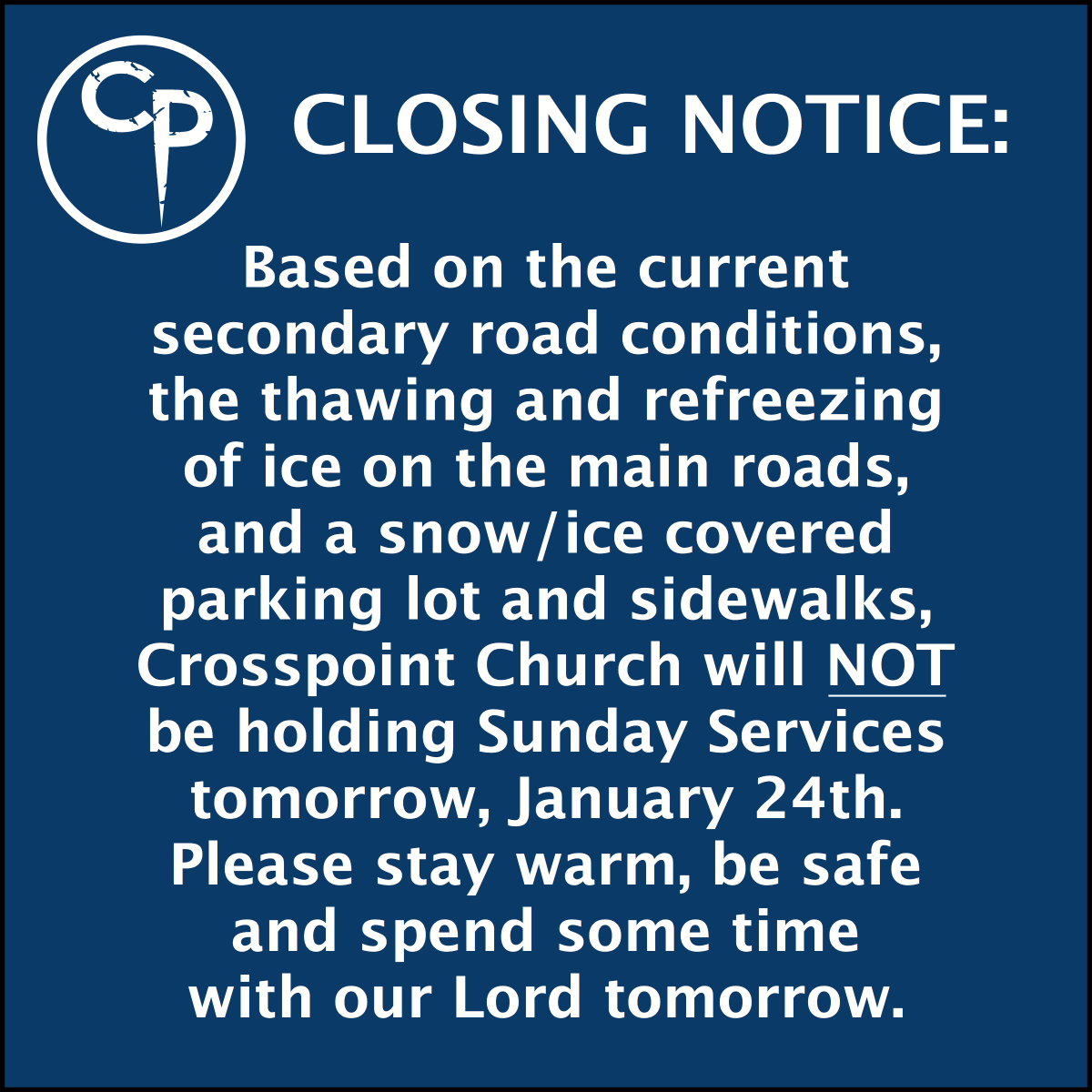 CrosspointNC's tweet photo. CLOSING NOTICE: https://t.co/m55MmzAOM4