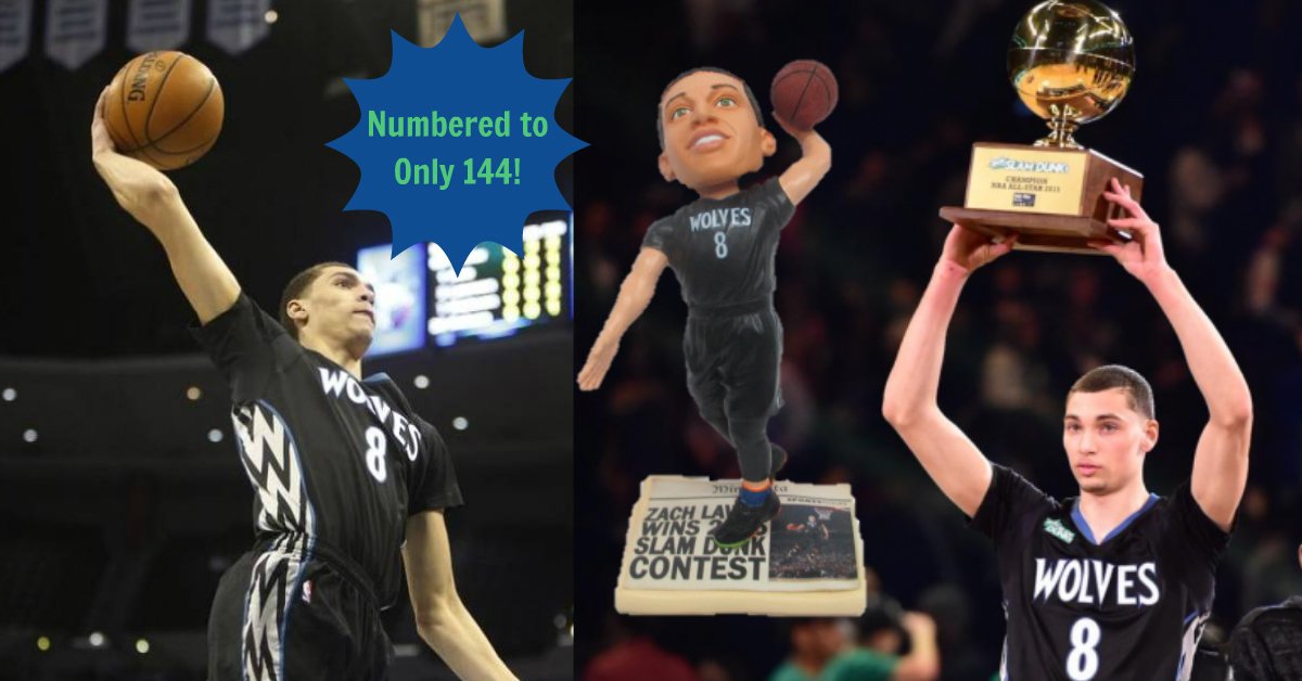 BobbleheadHall's tweet photo. RT to Win! @ZachLaVine @Timberwolves Slam Dunk Champion bobblehead. Just 144 made and only @ https://t.co/q8EpQpNOAy https://t.co/JdzUoAPioK