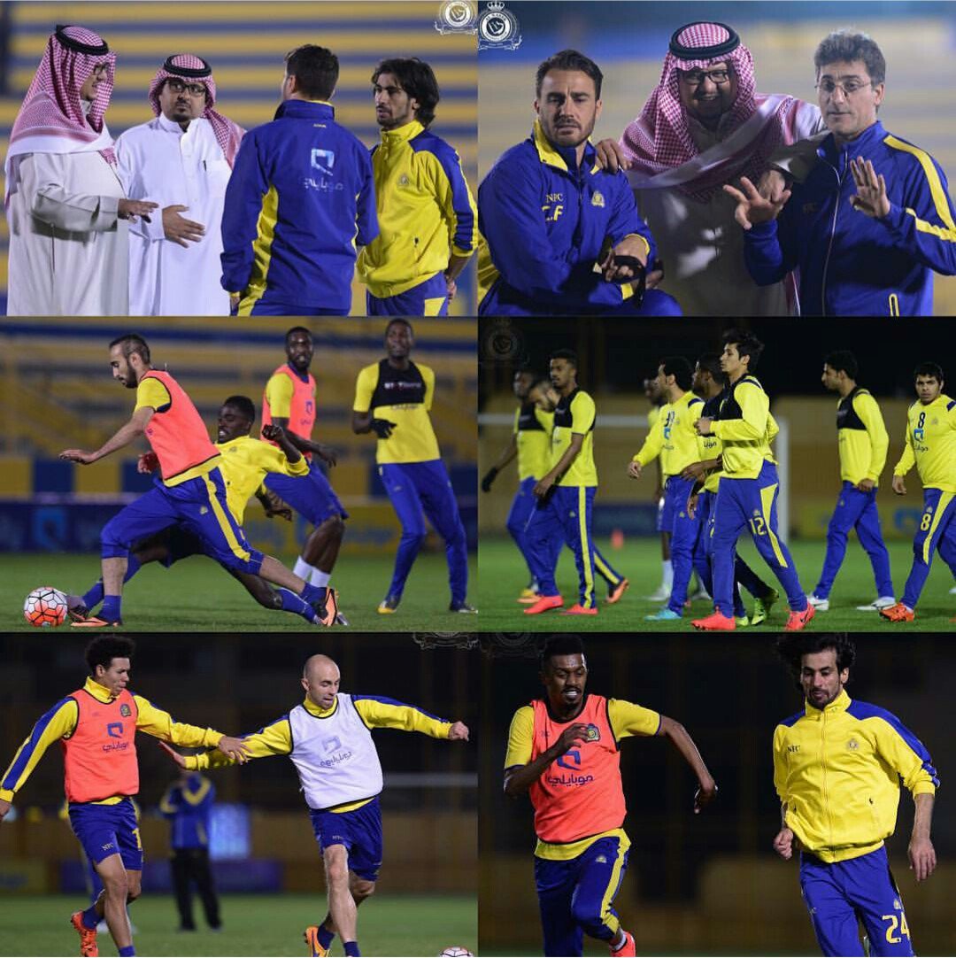 cgh677cgg4's tweet photo. صور تمارين فريق #النصر اليوم السبت 

💙💛

#ملوك_العالمي https://t.co/7hqUhspcsa
