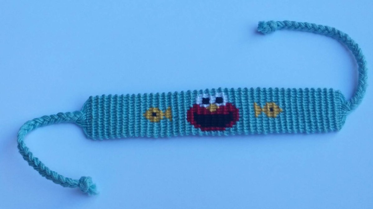JahSans's tweet photo. Elmo friendship bracelet. https://t.co/GAmGVOTwS5 #JahSansAccessories #KnottedBracelets https://t.co/bAugJTHpjk
