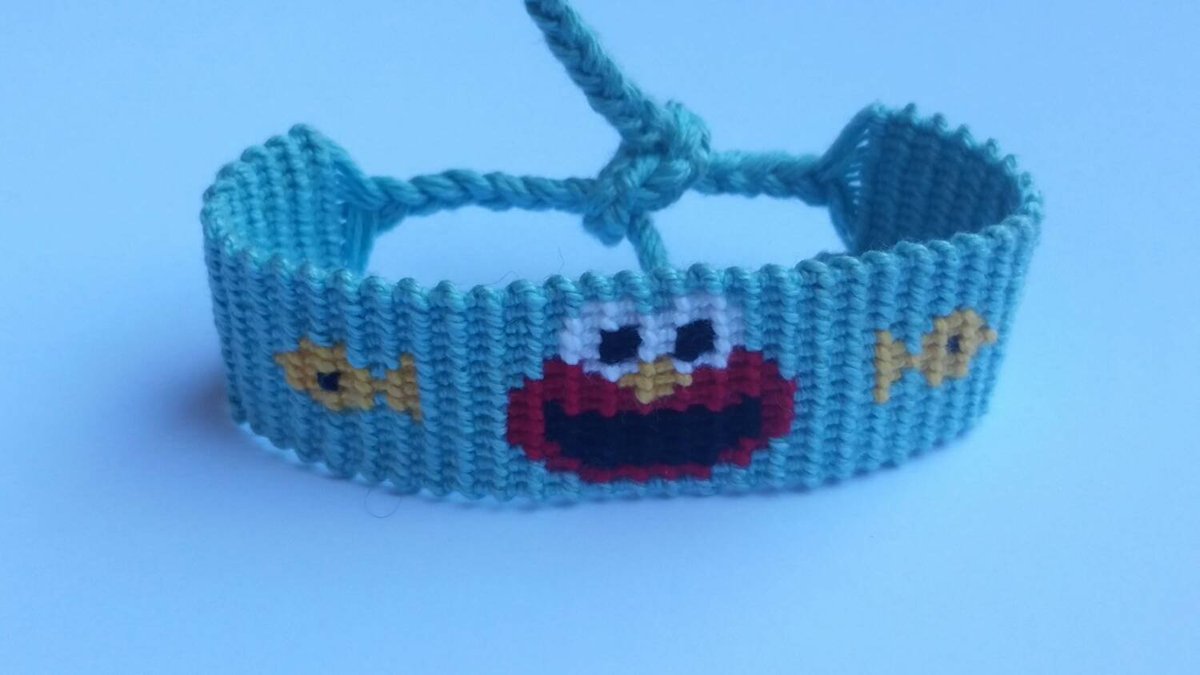 JahSans's tweet photo. Elmo friendship bracelet. https://t.co/GAmGVOTwS5 #JahSansAccessories #KnottedBracelets https://t.co/bAugJTHpjk