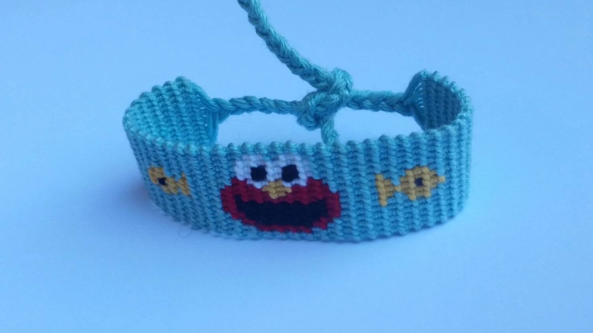 JahSans's tweet photo. Elmo friendship bracelet. https://t.co/GAmGVOTwS5 #JahSansAccessories #KnottedBracelets https://t.co/bAugJTHpjk