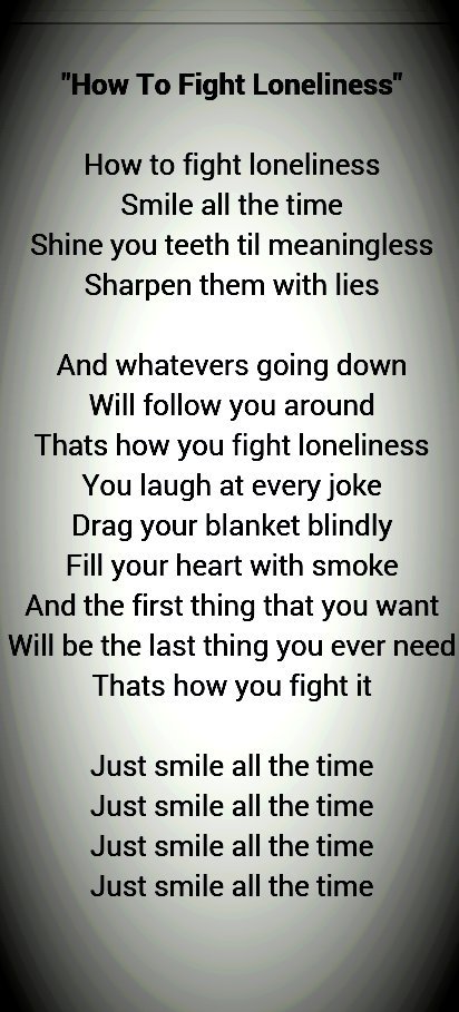ecardoso_'s tweet photo. How to fight lonliness: "The first thing that you want, will be the last thing you'll ever need" #wilco #wiseguys https://t.co/8W6U2bdAET