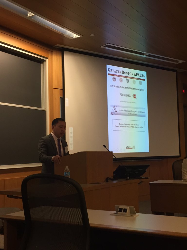 aalamlaw's tweet photo. AALAM at the Greater Boston APALSA Conference with remarks by Prez @eugenehho https://t.co/3kDWQLVKKy