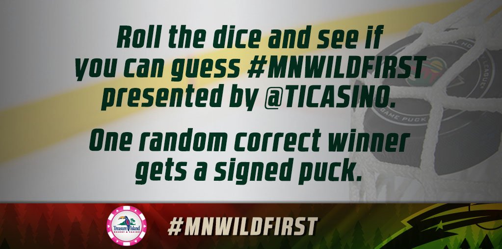 mnwild's tweet photo. Time to play #mnwildFirst by @ticasino. One random correct winner. #MINvsSJS https://t.co/cic12nEGiv