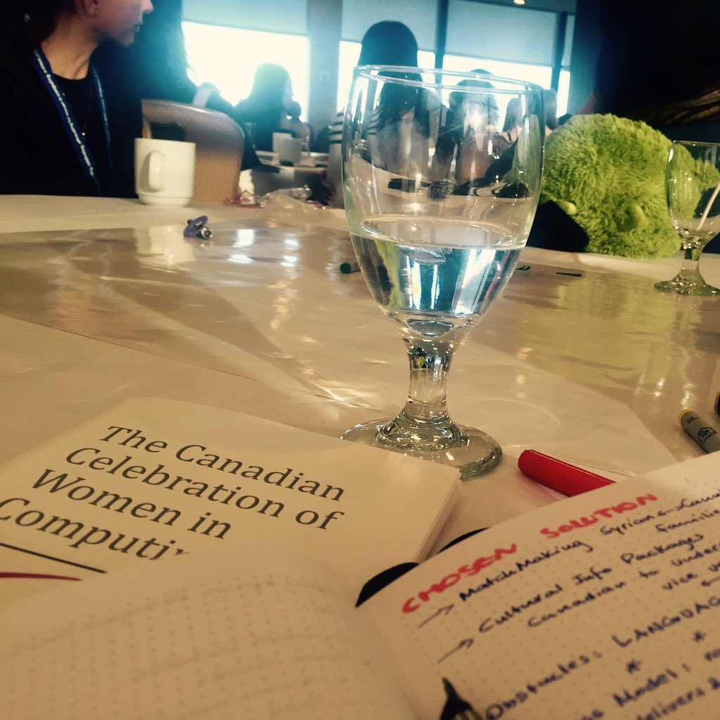 BaharSateli's tweet image. Entrepreneurship workshop at #CANCWIC16 brainstorming for integration of Syrian Refugees in Canada #CodeForHumanity