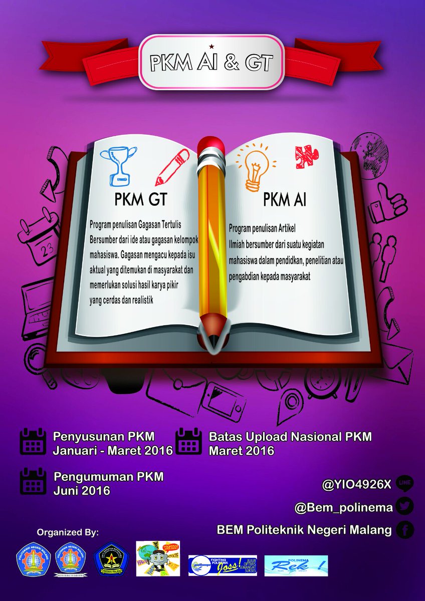 Info PKM POLINEMA
CP: 
-085732681213 Binti
- 085785474764 Farikha
#Semangat PKM 2016 POLINEMA
#FLYPOLINEMA to PIMNAS