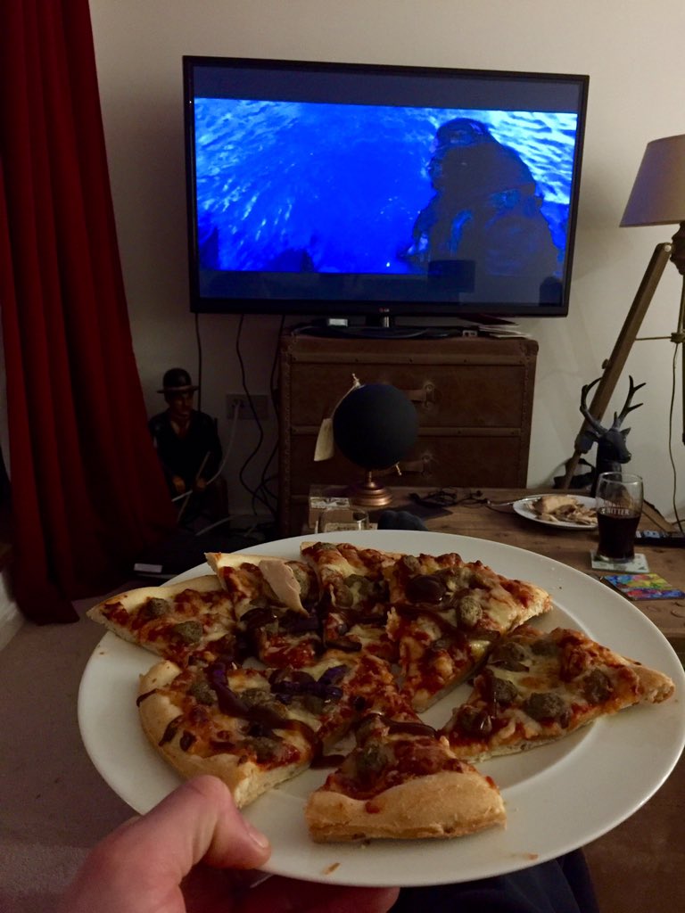 Pizza &amp; movie combo with team 👌🍕 #pizza #movie #chill