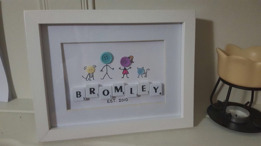 Beckysbuttonbox's tweet image. Why not treat someone this Valentine's Day with one of these family frames 💝 £10+ pp
