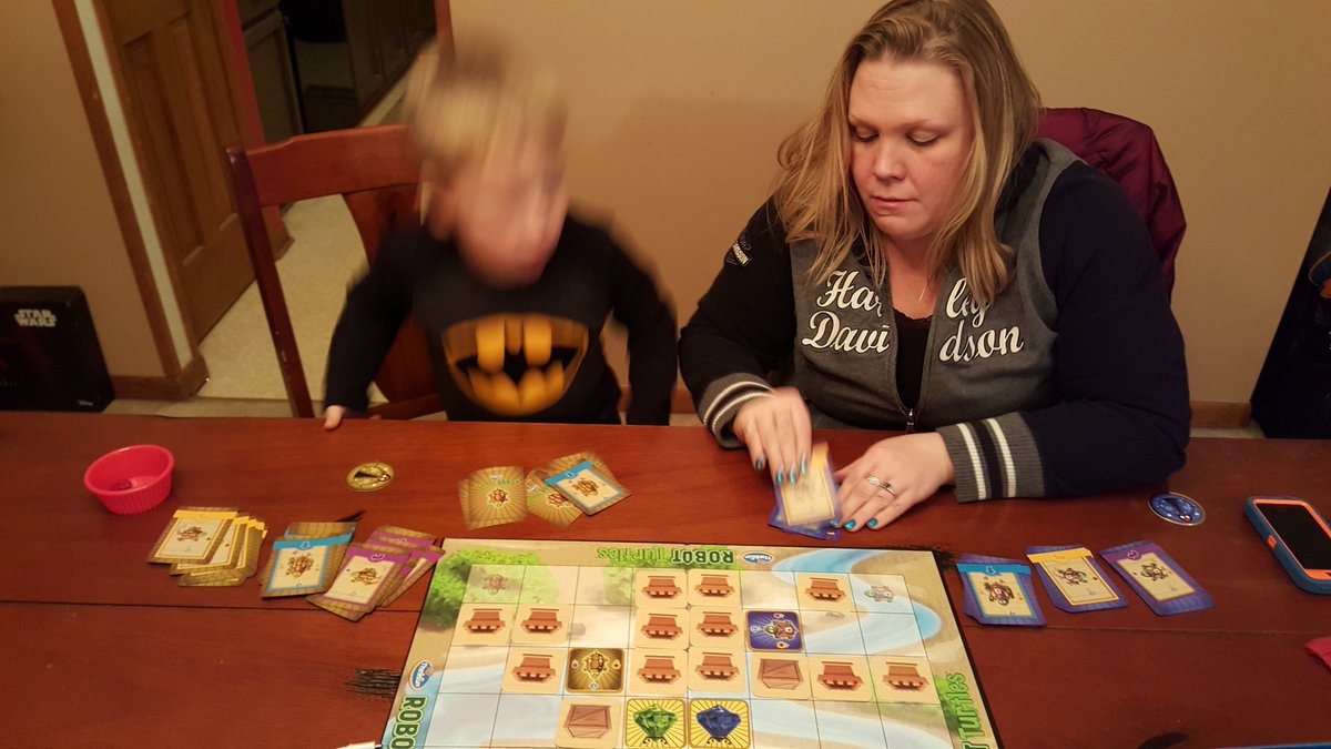 jwmccain79's tweet image. He so excited he's possessed playing @danshapiro Robot Turtles. Took him two years to play #LittleCoder #TurtlePower