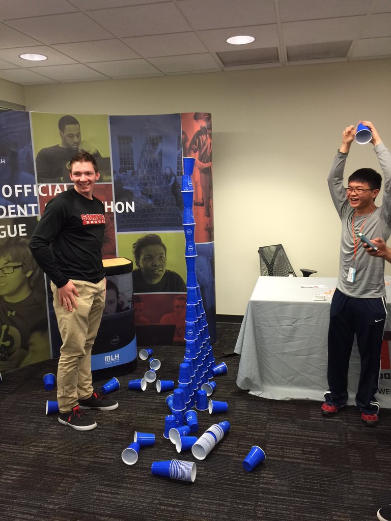 SwampHacks's tweet photo. #SwampHacks2016 Major League Hacking Cup Stacking Comeptition round winners! https://t.co/2fybTl3BlM