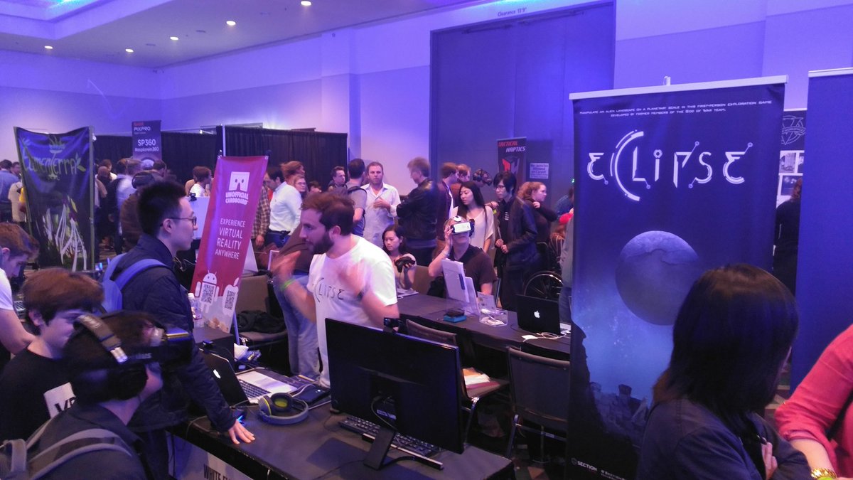 CecilKimLA1's tweet photo. Hawkins workin Eclipse showing at #VRLAWinterExpo @WhiteElkStudio #sectionstudios https://t.co/9puzwY1PrQ