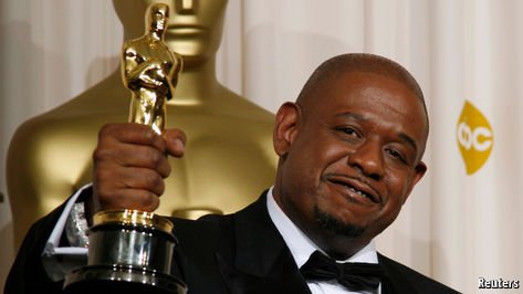 TheEconomist's tweet image. Once up for top roles, black actors do well—converting 9% of roles into 15% of wins econ.st/1lzmR3S