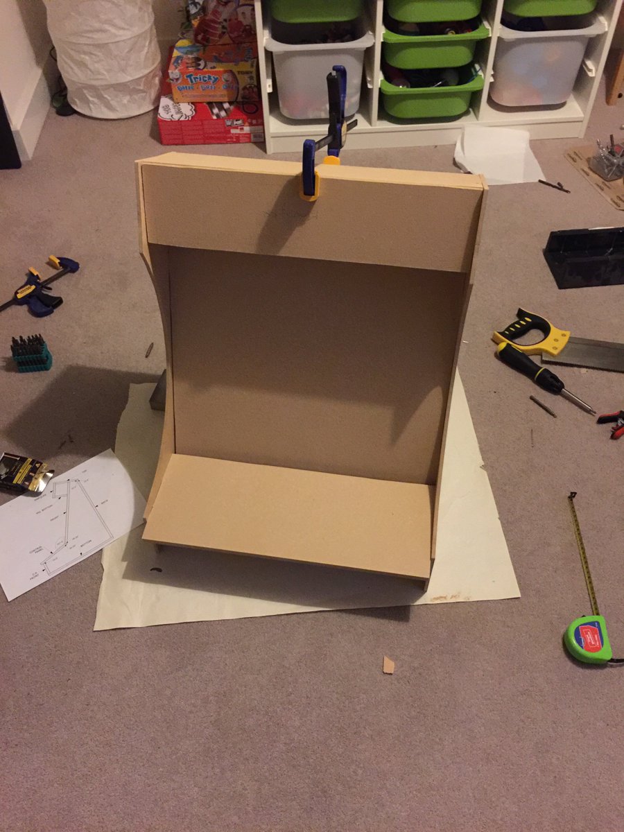 daleapearson's tweet photo. #DesktopArcade final rough fits to check angles before final trims, now bed. https://t.co/ODUjbkr2wE