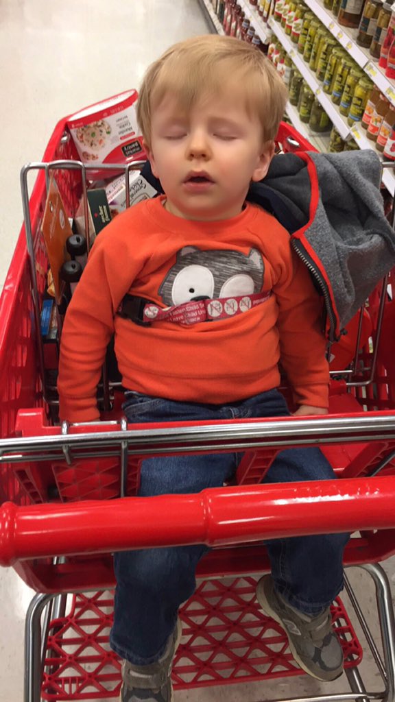 SSRutherford's tweet photo. The #TargetToddler is serious about two things: reasonably priced goods and nap time. @Target https://t.co/nFsYOwZEDQ