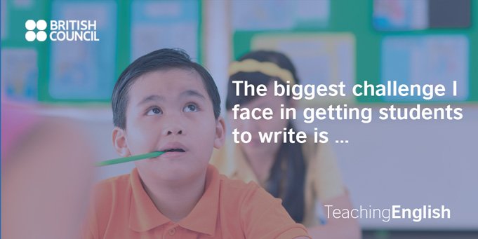 Send us your thoughts - complete the sentence below! #writing #ESL #EFL