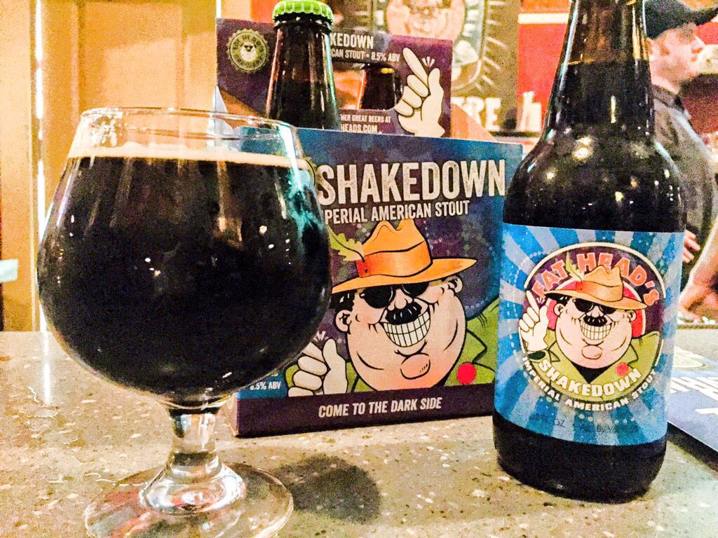 Shakedown Imperial American Stout now available in 4-packs. Don't tell me this stout ain't got no hops!