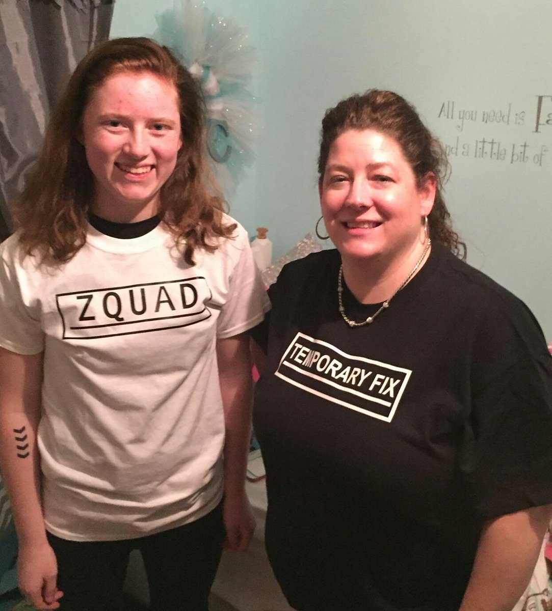 MizHollyD's tweet image. We ❤ them! @VEXEDTEES @NiallOfficial @zaynmalik #temporaryfix #zquad My hubs has no clue what mine means 😂😂😂