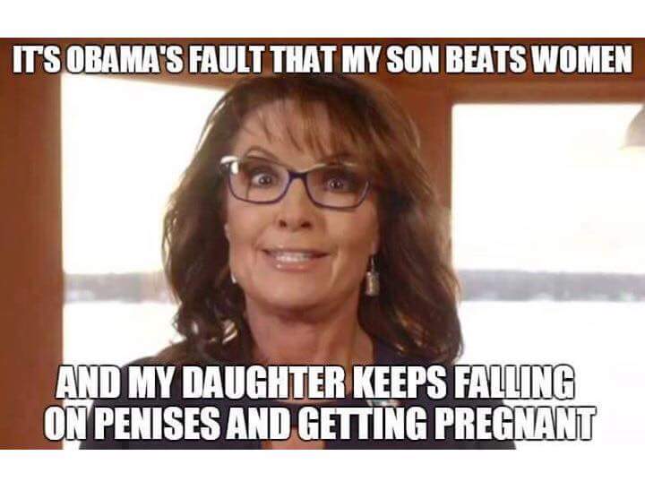 BadDevilBelow's tweet image. Obama's fault #Palin