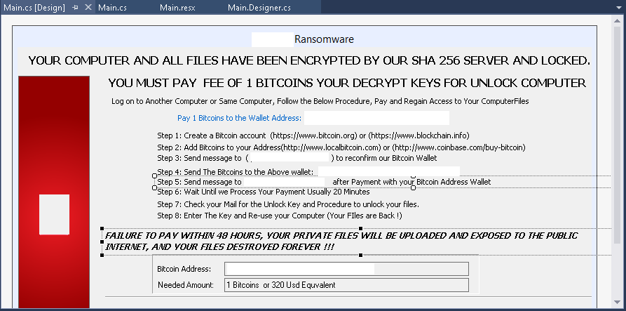 Void_Sec's tweet photo. While hacking a #botnet I just spotted this new #ransomware https://t.co/teWVcZu54u