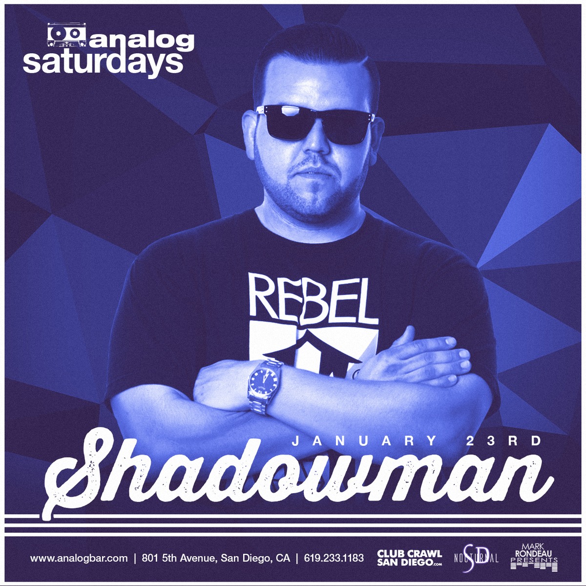 AnalogBar's tweet image. After your #SDRW dinner, join us for a dance party with beats by DJ Shadowman starting at 10pm