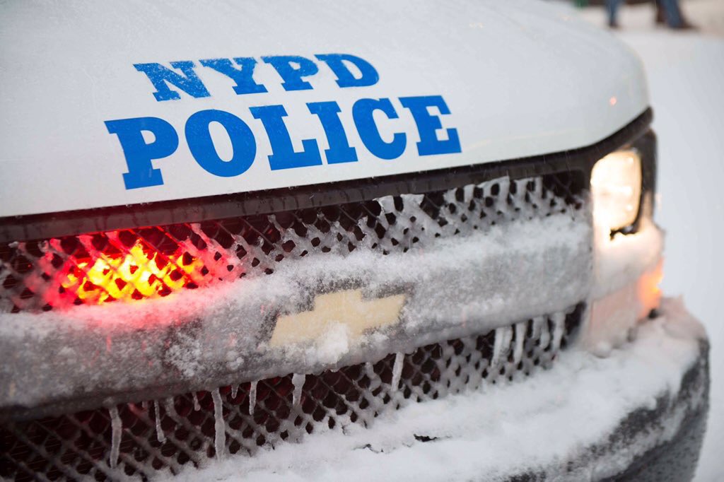 NYPDPSA3's tweet photo. The NYC travel ban will be LIFTED @ 7AM Sunday morning. Stay off City streets tonight. #Blizzard2016 https://t.co/bZPqXNAQaY