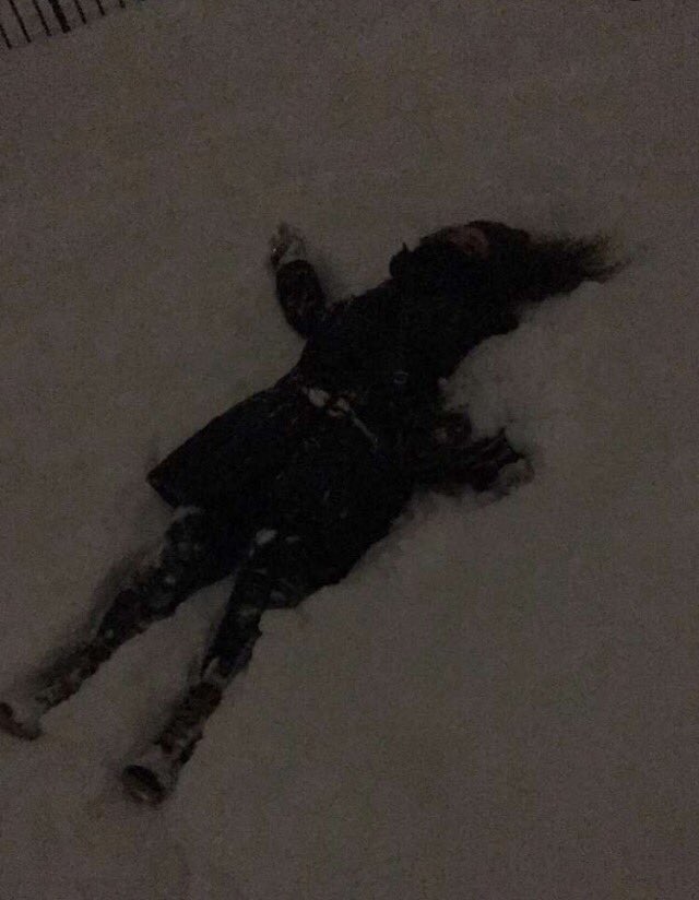 TheLilyLester's tweet photo. Played in the snow until 1 AM but then I got tired @dvdossman https://t.co/aZqyKzbK9R