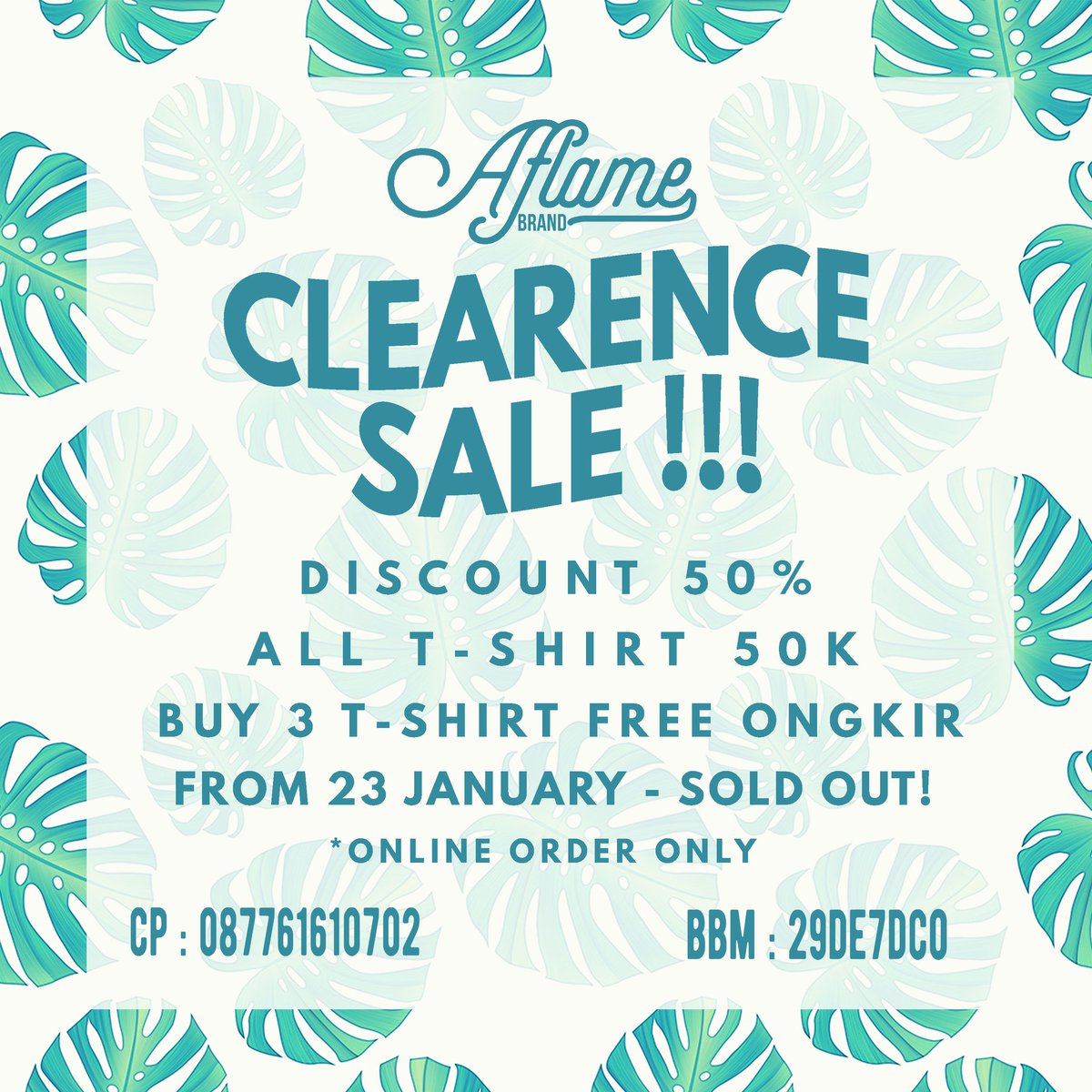 Diskon broo all t'shirt 50k ..
Monggo di order mas and mbak