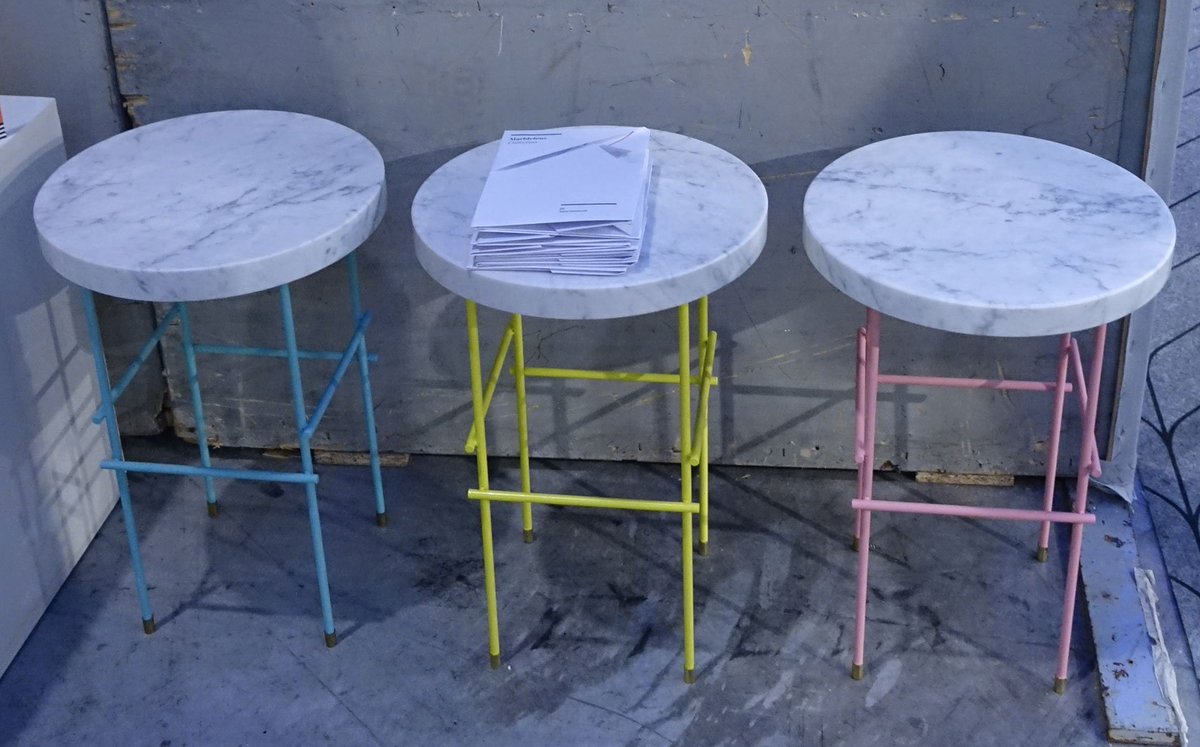trendcurve's tweet photo. Not every marble item at #MO16 looks so serious—including these new tables from @aparentment.  #trendcurveteam https://t.co/q5eH3XlYl5
