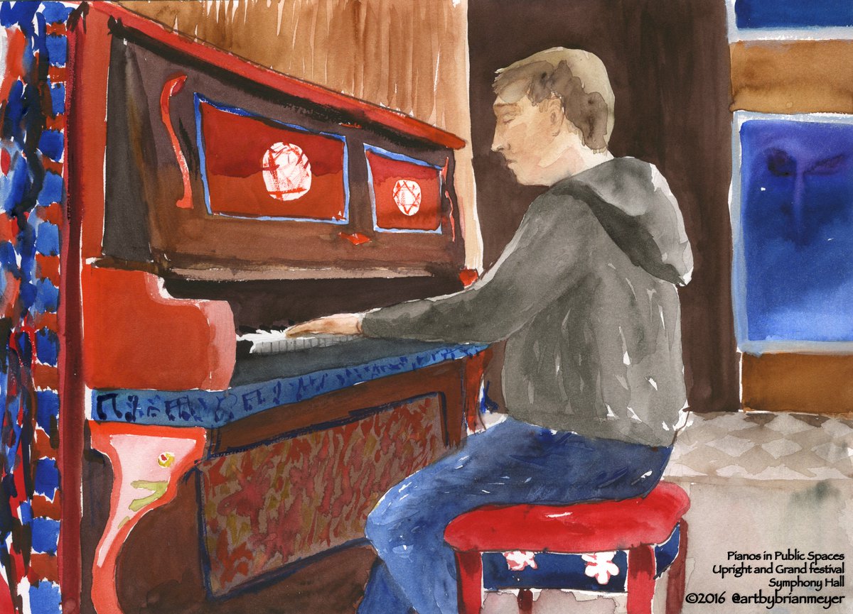 ArtByBrianMeyer's tweet photo. Painting the #PianosinPublicSpaces at Copley #playmeSD #pips #art #music @SanDiegoSymph @TommyMeyer5 #SanDiego https://t.co/tHOKjYKg4X