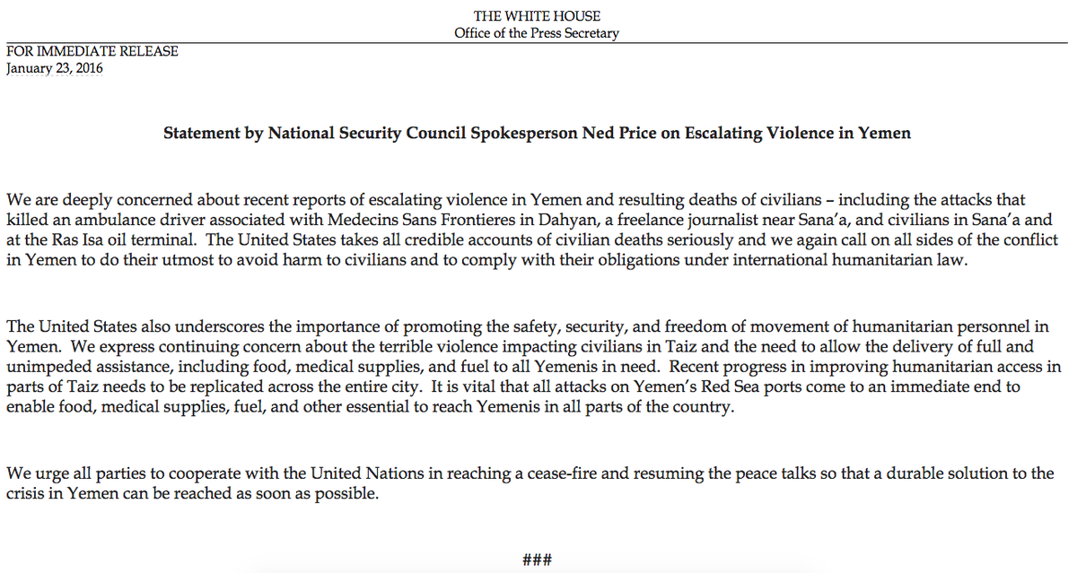 AmbPower44's tweet photo. W/more civilian deaths in #Yemen, we call again for end to Red Sea port attacks, int hum law compliance &amp; aid access https://t.co/MpEvfCvxkZ