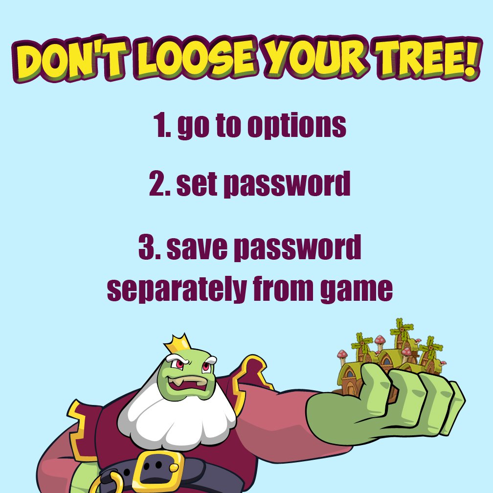 TreeWorldGame's tweet photo. Have a password in #TreeWorldGame + remember it correctly? You're good to go! If not, be sure to set one/save it https://t.co/HlUet7NQzC