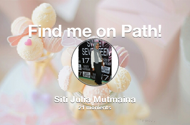 sitijuliaaa_'s tweet photo. I've shared 21 memories with my friends on #Path - see them now at https://t.co/AvzoA3nLXy! #thepersonalnetwork https://t.co/Qq0rY0HgDl