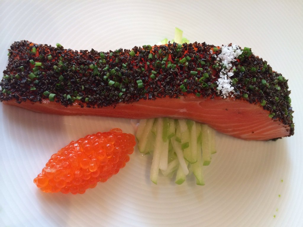TriHuber's tweet image. lunch at Tetsuya's &amp;amp; signature dish confit of ocean trout. Perfection on a plate and definition of excellence!👌