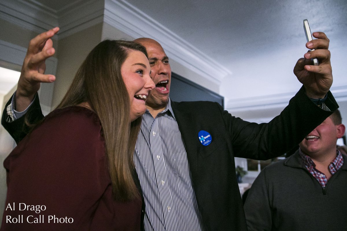 Al_Drago's tweet photo. There's no denying, @CoryBooker is the Congressional King of @Snapchat. #nophoneissafe #RollCallontheRoad https://t.co/FfbzQcBxMK