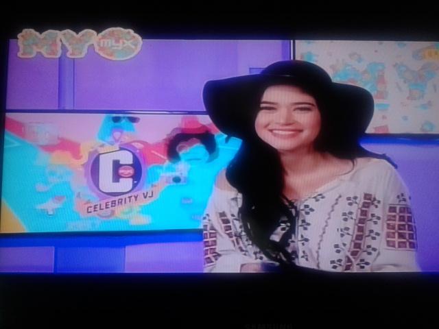 KATIExBELA's tweet photo. NOW WATCHING @padillabela on #MyMYX! Its her last week as #MyxCelebVJ. Thanks @MYXphilippines for having Bela. :) https://t.co/2s2fOmnPCS