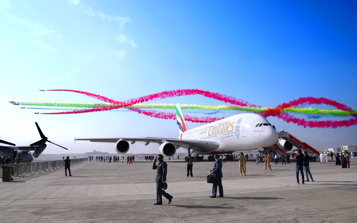 emirates's tweet photo. Nearly 8,000 visitors said hello to our @Airbus A380 at @BahAirshow #BIAS2016 https://t.co/Rq2iAsJghG https://t.co/cYPypzCQnn