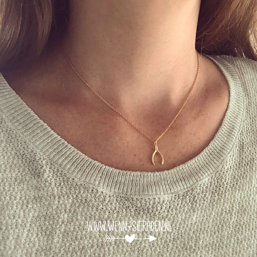 NIEUW! wenn-sieraden.nl 😍💕#kettinkje #new #necklace #style #sieraden #fashion #mode #ketting #goud #wishbone