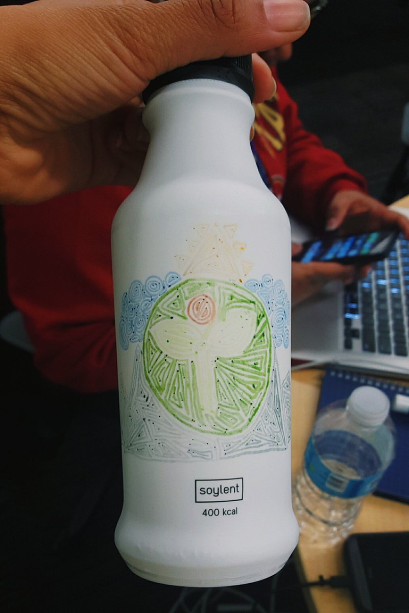 alissaovalle's tweet photo. 20g of plant-fueld protein to fuel me for #SwampHacks! Shout out to @soylent at #SwampHacks2016 #Soylent https://t.co/osvRH29vG2