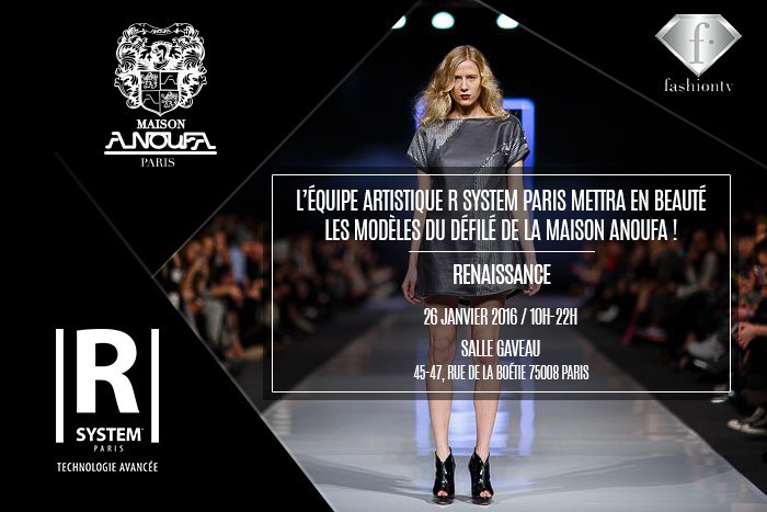 RSYSTEMPARIS's tweet photo. L’équipe artistique #RSystemParis mettra en #beauté les modèles du défilé de la #MaisonAnoufa : #Renaissance ! https://t.co/McC1KuK98h