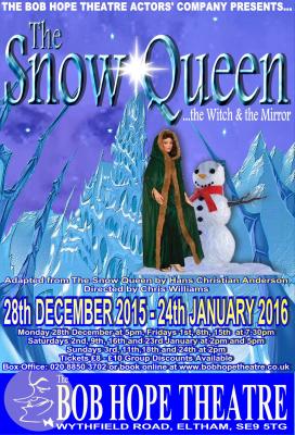 ElthamArts's tweet image. Last performance of #SnowQueen 2pm today @BobHopeTheatre #Eltham. Just a few tickets left