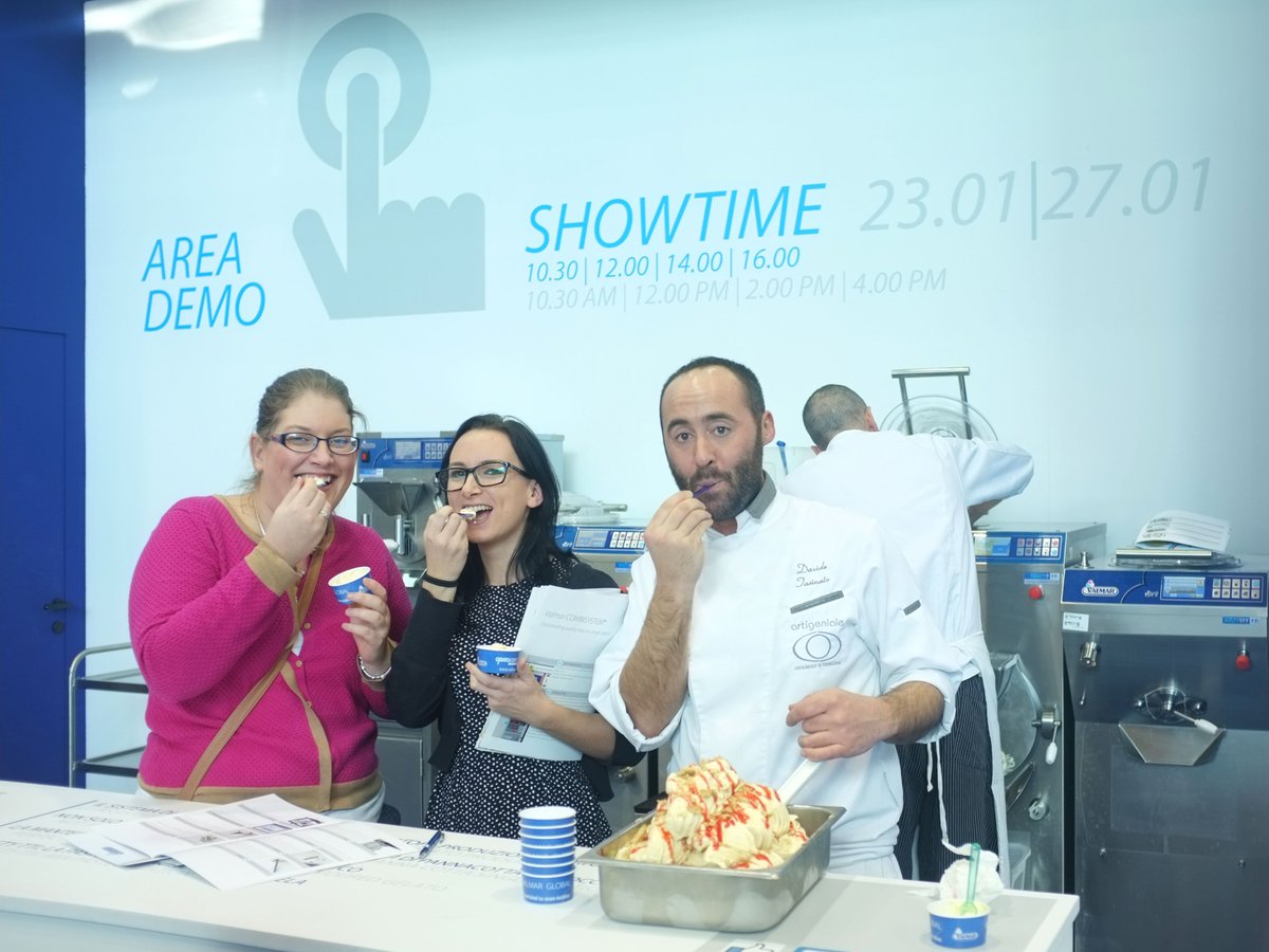 First gelato made on 2nd day demo on #sigep2016. Demos daily on our stand C1 170