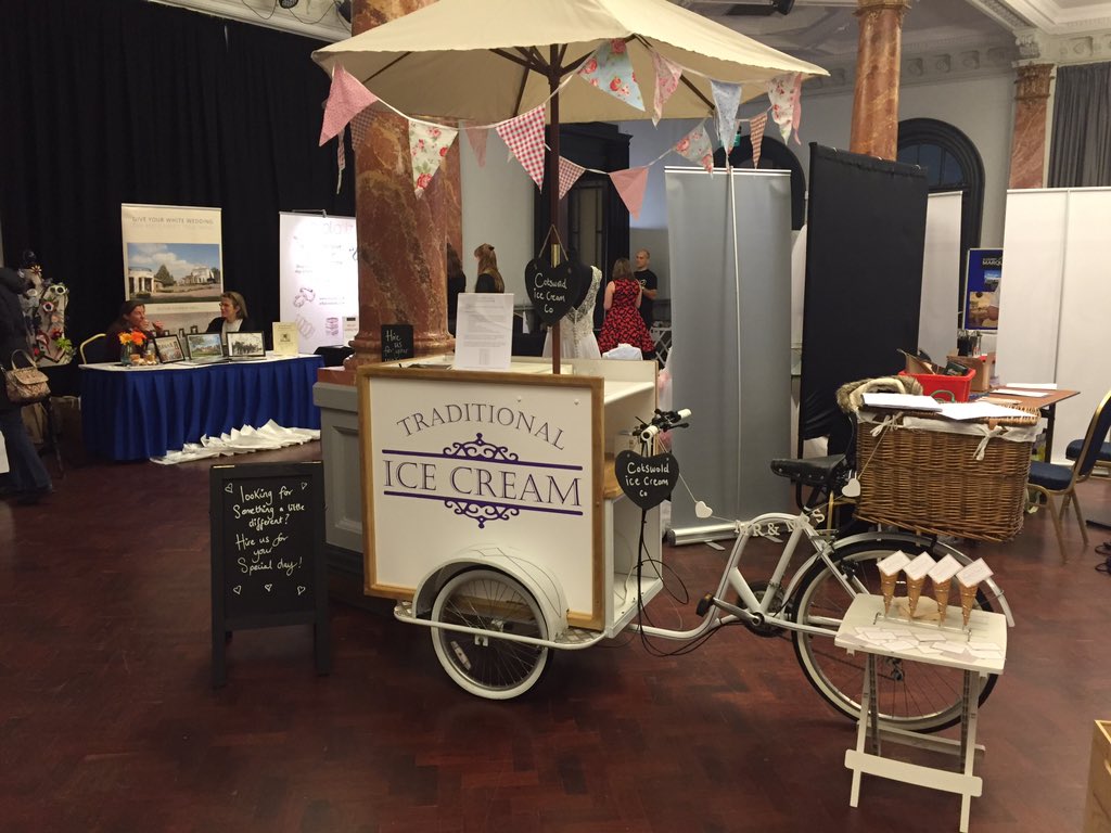 CIcecreamco's tweet photo. All set &amp; ready to go @Bonehead_Disco Cheltenham town hall #icecreambike #vintage #wedding https://t.co/JPSaQEaQTK