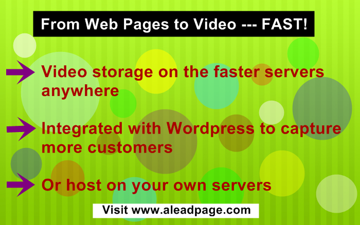 ALeadPage's tweet photo. Lightening Fast Page Displays Unmatched Video Streaming! https://t.co/XxQ2aHiiiS  #videomarketing #template https://t.co/oRqauDDe4g