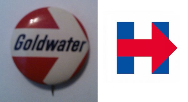 AlisonSpalding2's tweet photo. Looks like Hillary is CHANNELING Goldwater right now,in logo and in policy
#WeAreBernie #Bernie2016 #FeelTheBern https://t.co/zAheHjdqjA