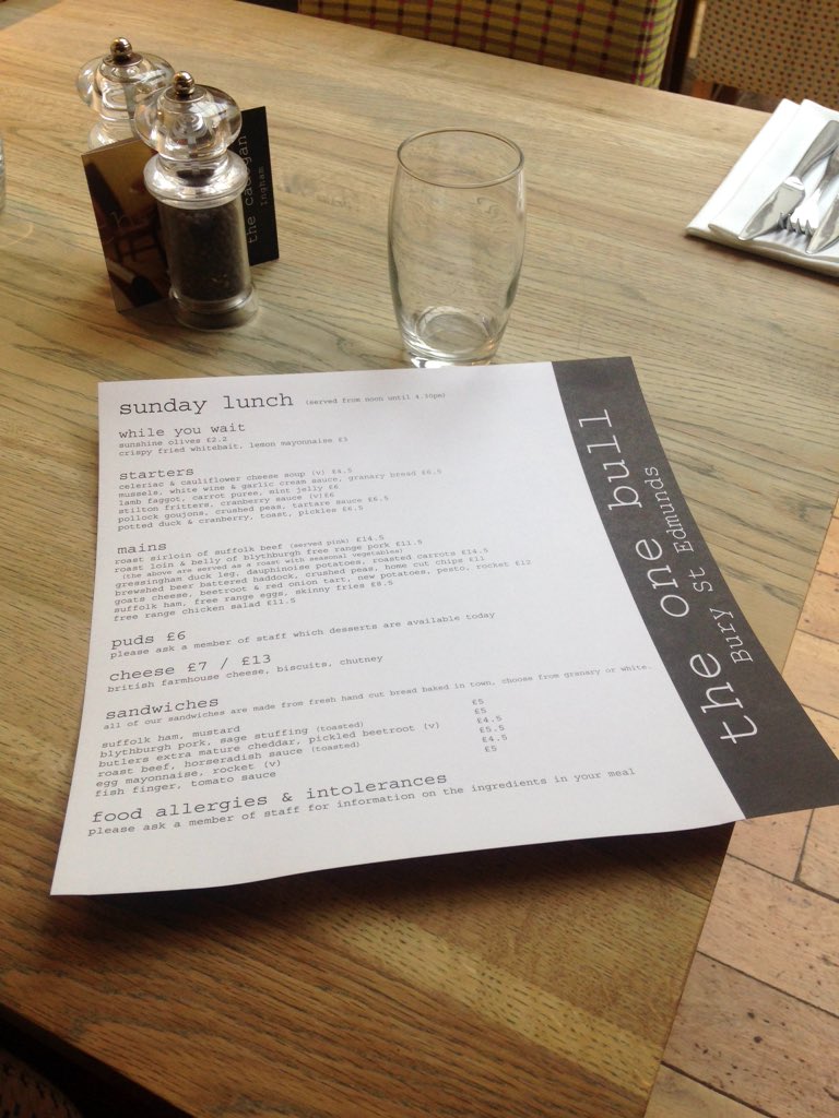 theonebullbury's tweet photo. #sundayroasts &amp; light lunches being served today. Tables available from 3pm-4pm. #localfood #winterpub https://t.co/cJ7wyPPz6J