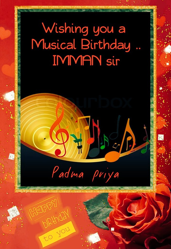 padmapriya39's tweet image. @immancomposer Many more happy returns of the Day sir...