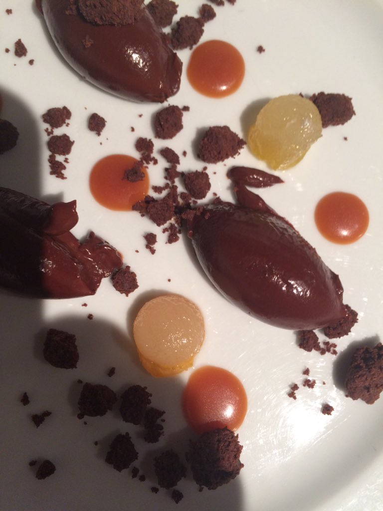 carsonhill's tweet image. Chocolate - olive oil - and salted caramel